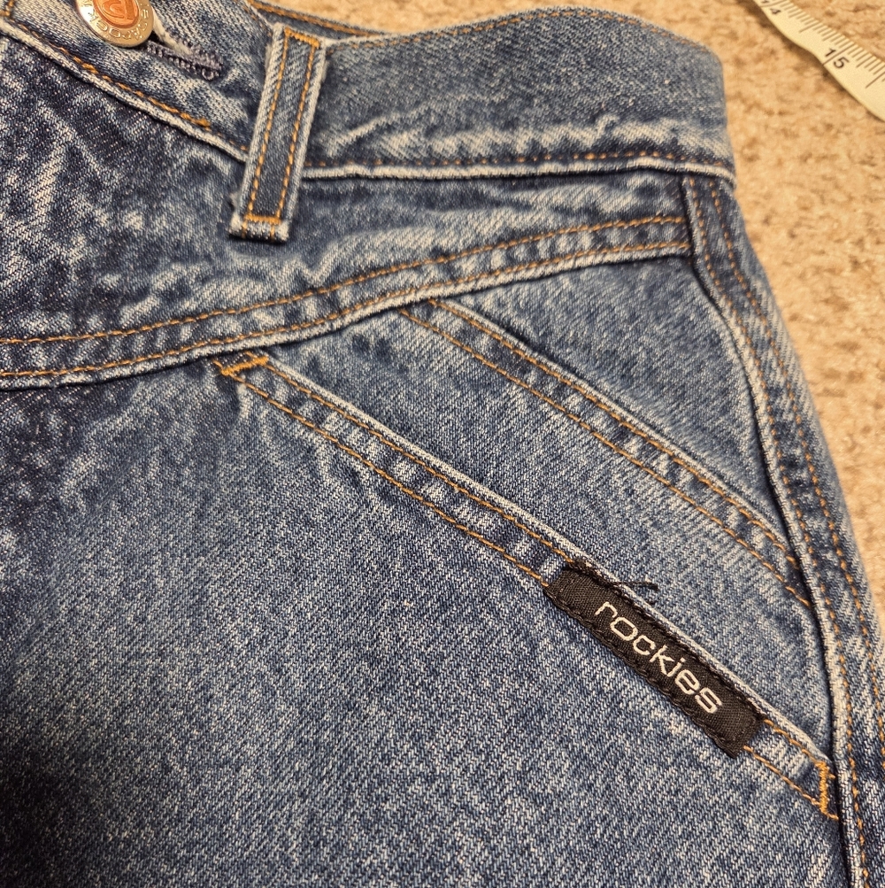 Vintage Rockies Jeans Women's 26 Blue Western Cowgirl Rodeo High Waist - Picture 7 of 7